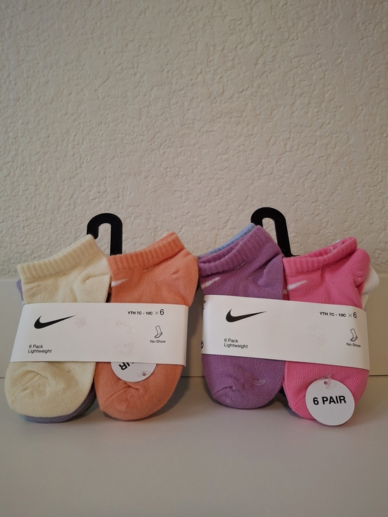 Nike Other - Nike Toddler 2 Sets No-Show Socks: 6 Pk Pastel, 6 Pk Bright